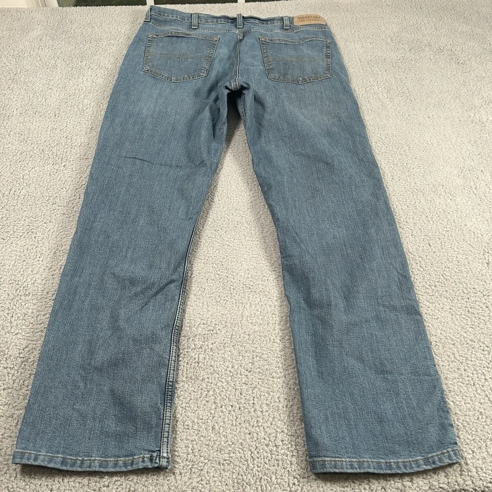 Levi's Signature‎ Jeans Mens 38x32 Blue Staright Fit  Stretch Denim